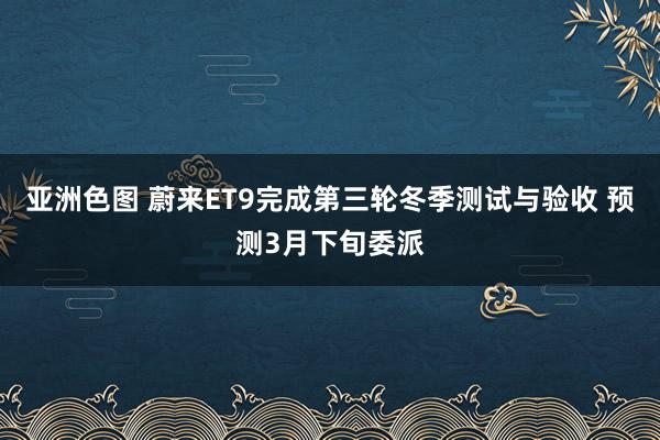 亚洲色图 蔚来ET9完成第三轮冬季测试与验收 预测3月下旬委派